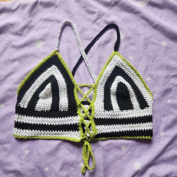 Beetlejuice Crochet Top - Picture 1 of 3